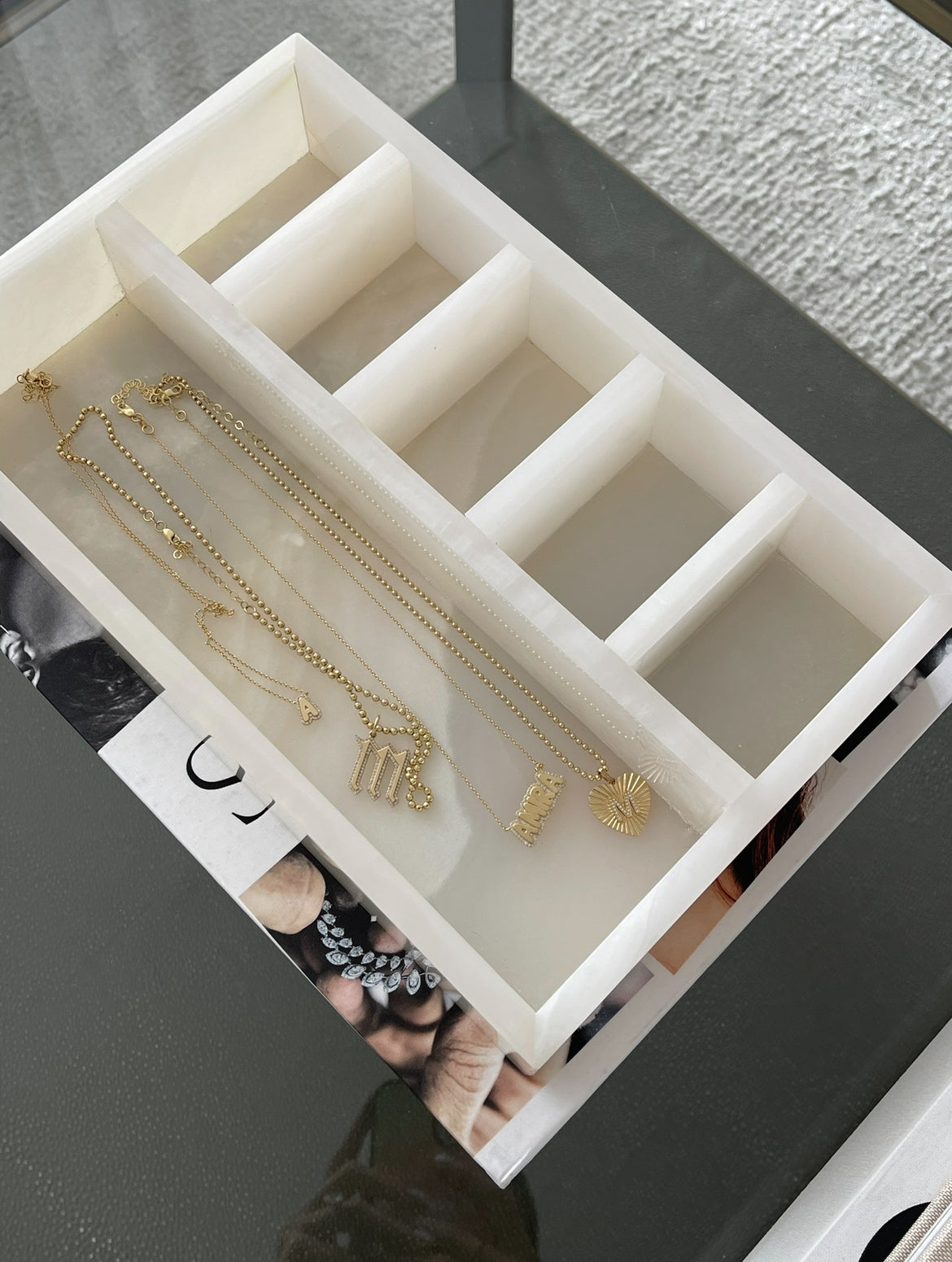 Marmi Jewellery Box (White Onyx)
