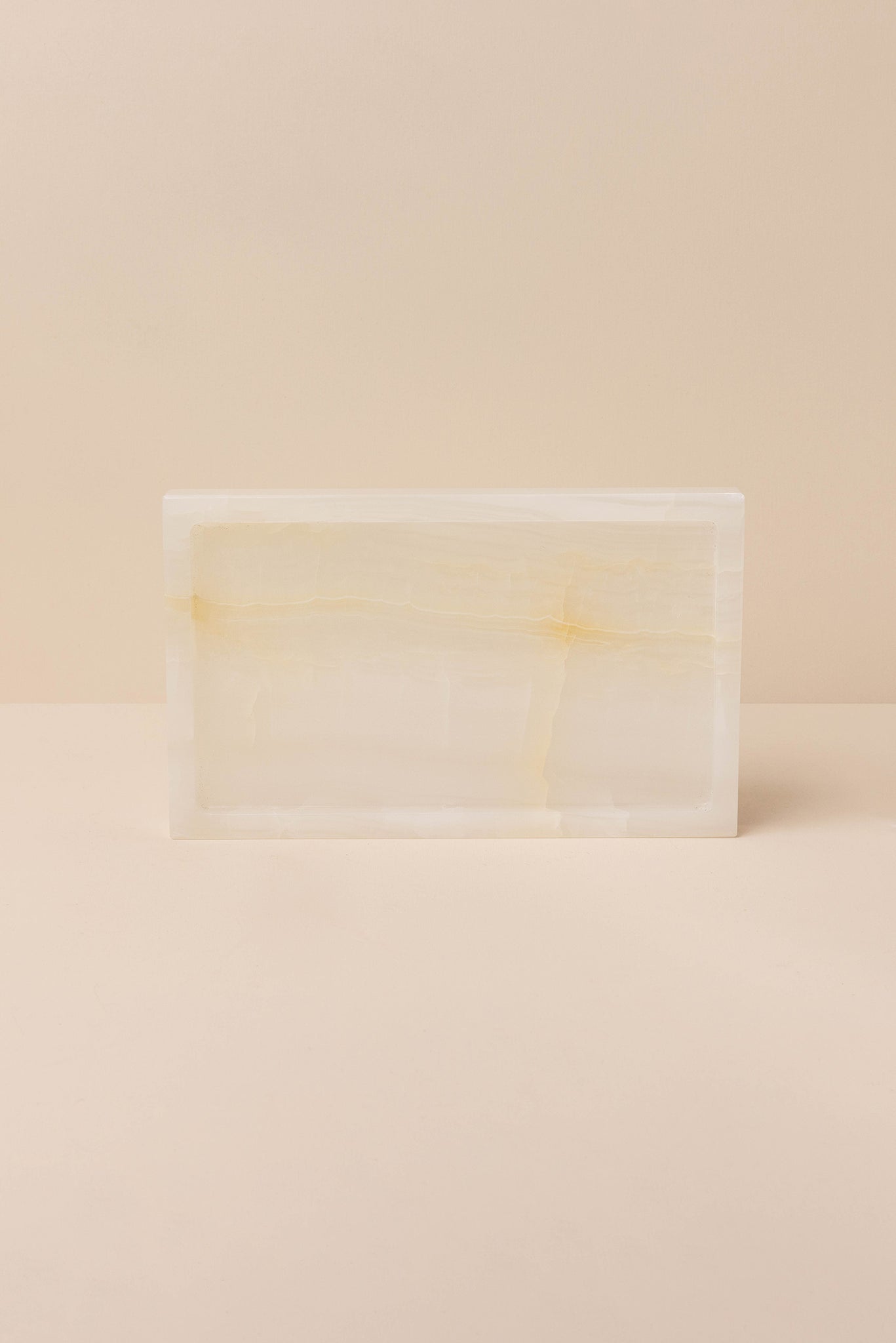 Lunar Vanity Tray (White Onyx/With Veins)