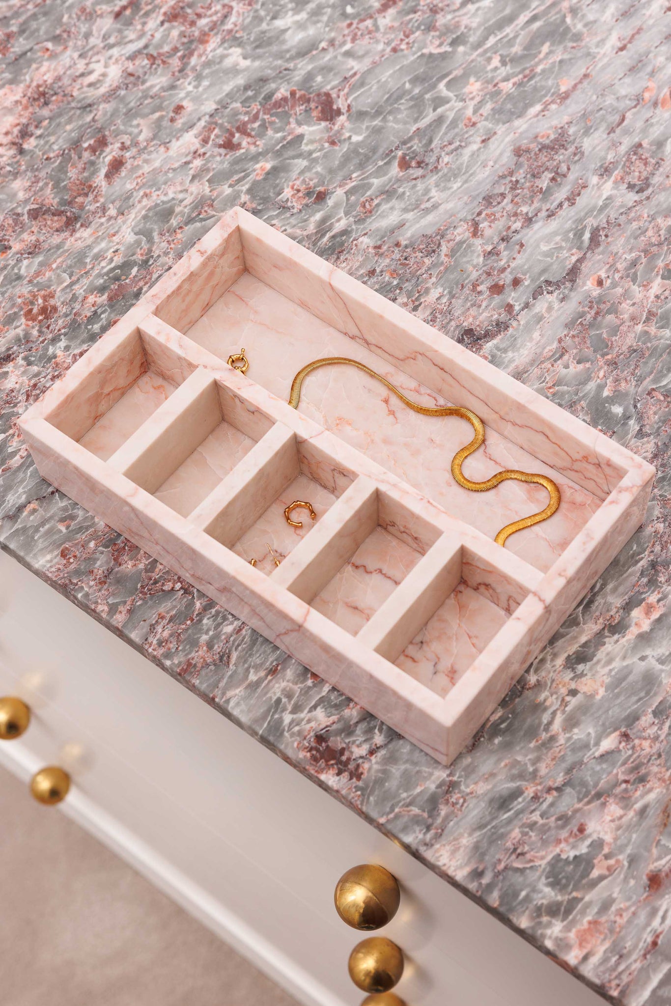 Marmi Jewellery Box (Cream Rose)